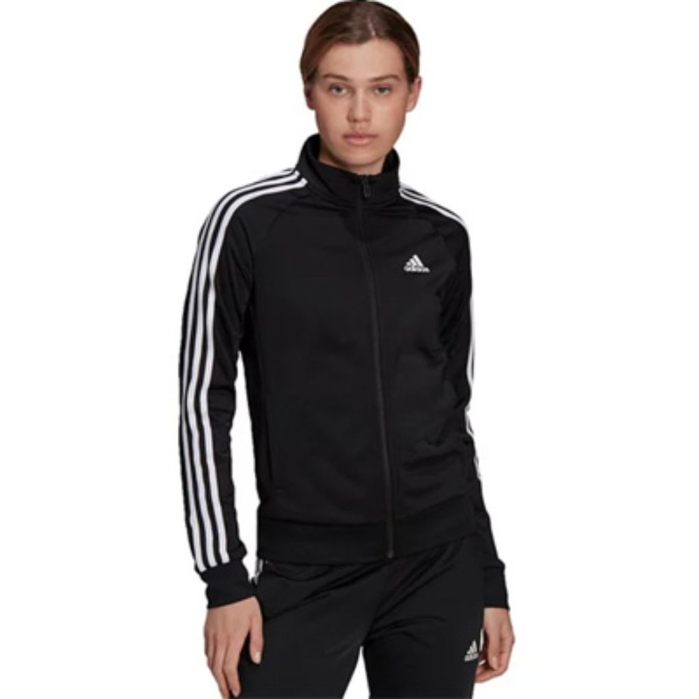 Adidas Women’s Front Zip Striped Warm-Up Jacket